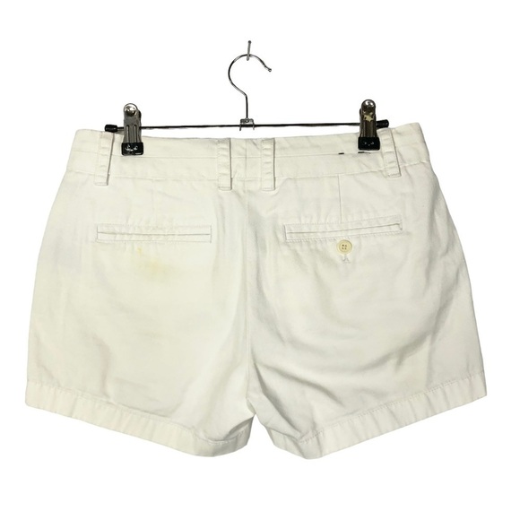 J. Crew White 4" Stretch Chino Shorts 0 - Picture 3 of 4